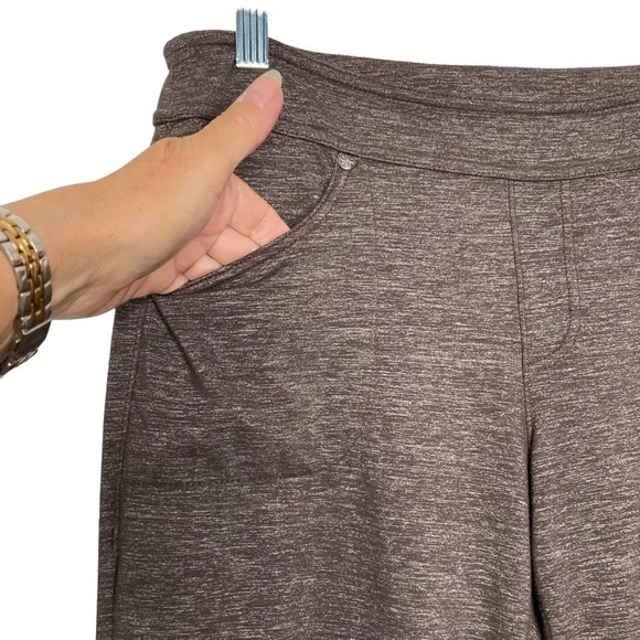 Athleta Brown Flared Yoga Pants Sz S - Picture 3 of 8